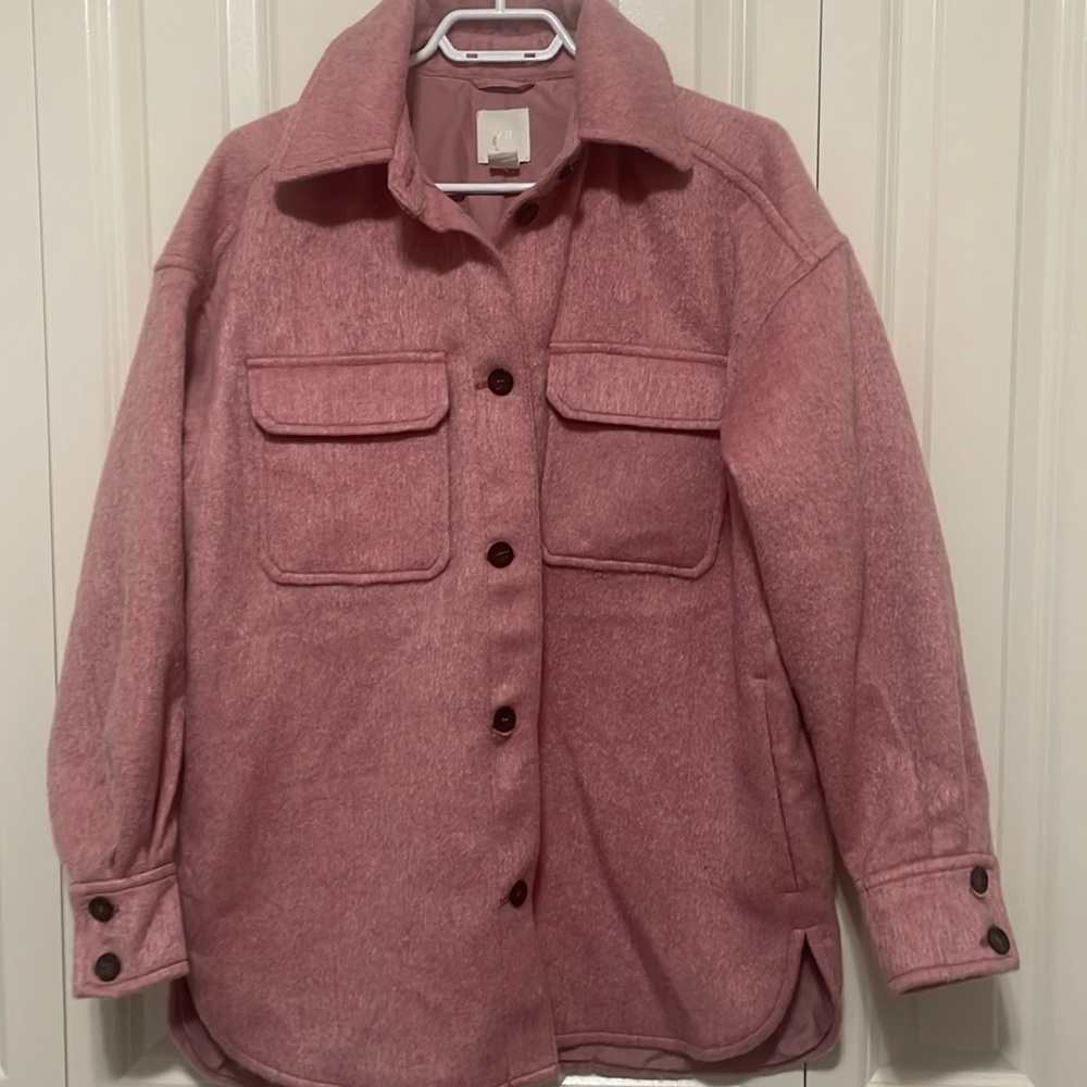 - H&M Shacket SZ Small wool Blend- EUC